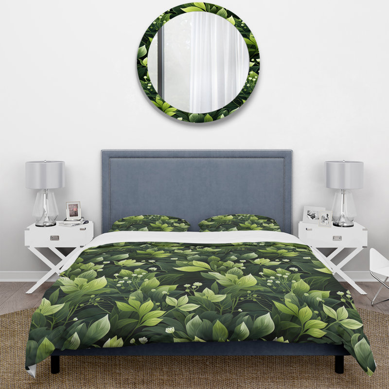 Ensemble de housse de couette Nalej, Housse de couette simple + 1 taie décorative stan
