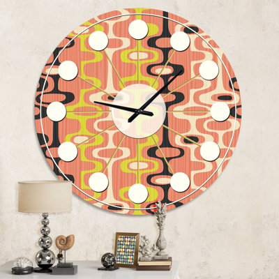 Horloge murale rétro Mid-Century
