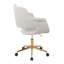 Chaise de bureau Mid-Century moderne en métal et velours-1093597869