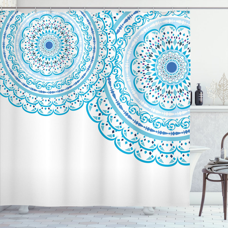 Rideau de douche Mandala, H 75 po x l 69 po