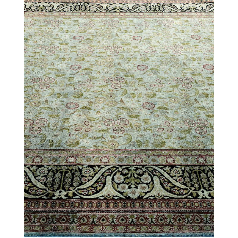 Tapis noué à la main Mazarine, unique en son genre - gris