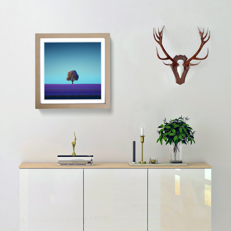 Single Picture Frame Print on Wood, Oak