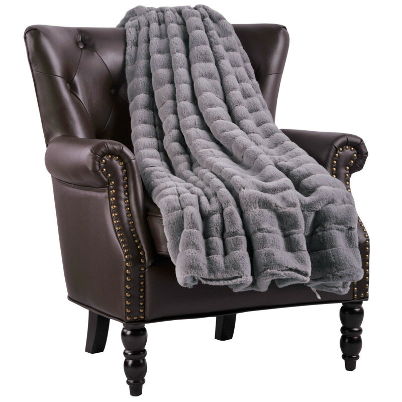 Plain Weave / Muslin Throw Blanket, Silver Gray