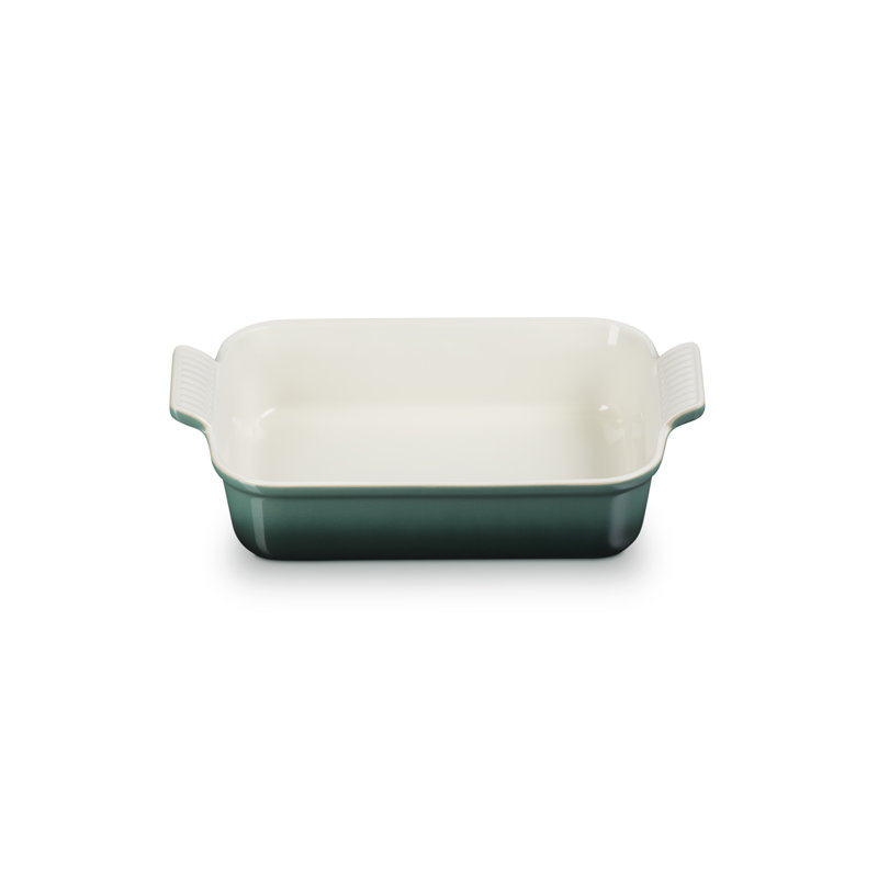 Le Creuset Stoneware Heritage Rectangular Dish,  3.6" H x 15.3" W x 10" D, Green