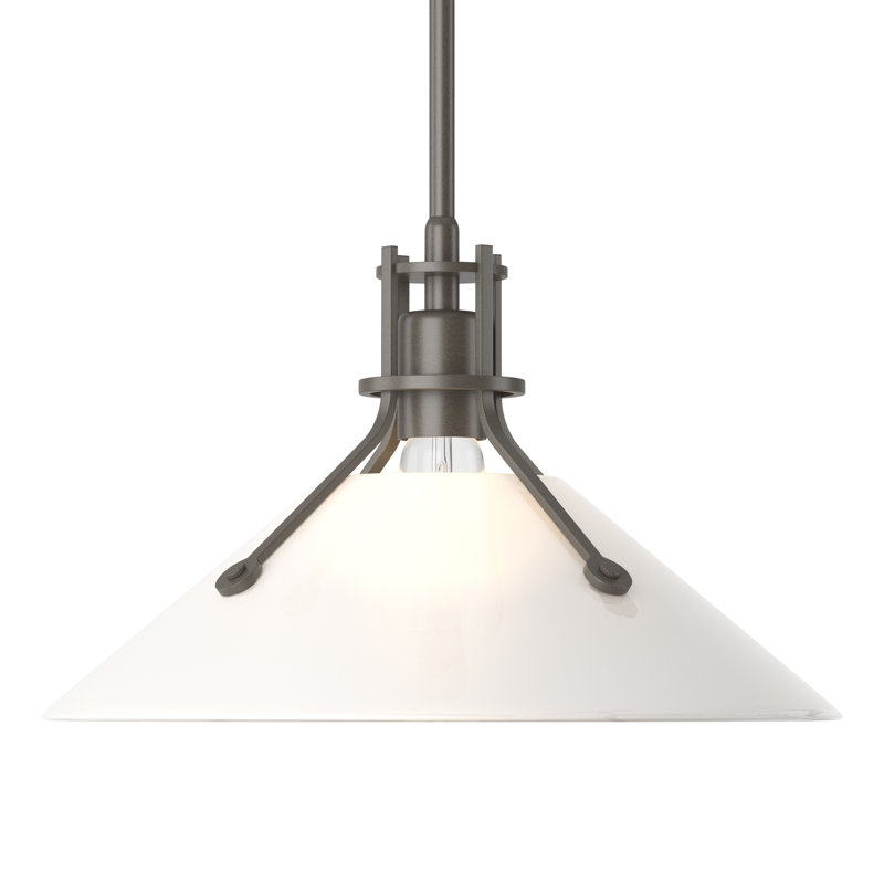 Henry 1 - Light Single Cone Pendant, Frosted, Dark Smoke, 56.3'' H X 14.4'' W X 14.4'' D