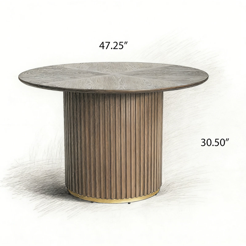 Table de salle à manger 47,25 po, Noyer