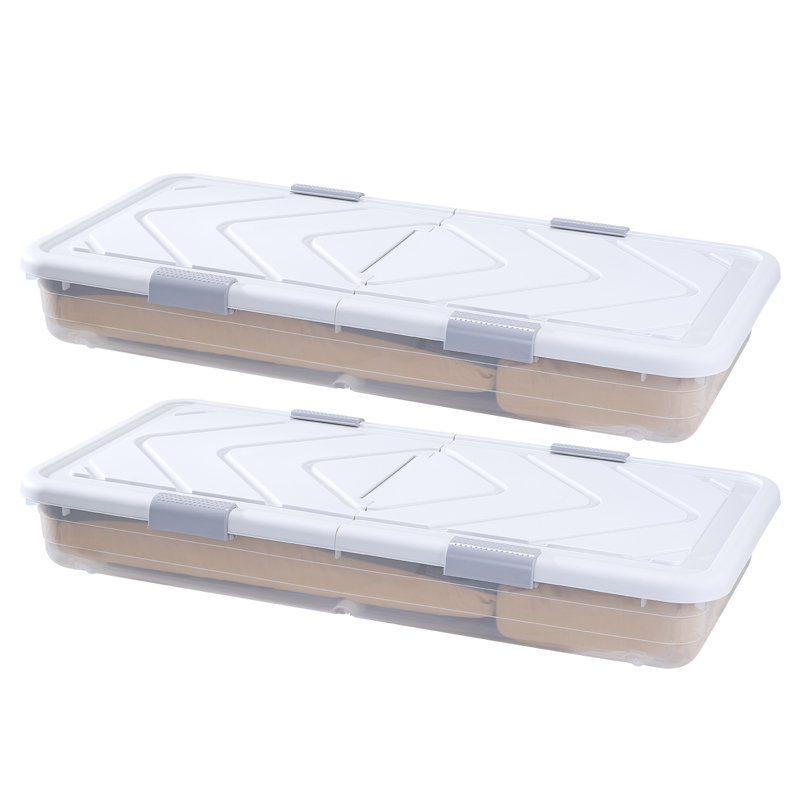Sacs de rangement sous le lit avec roulettes 39,8 x 20,1 x 5,9 pouces, H 5,9 po x l 39,8 po x P 20,1 po