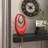Polystone Swirl Abstract Decorative Red Sculpture-107635934
