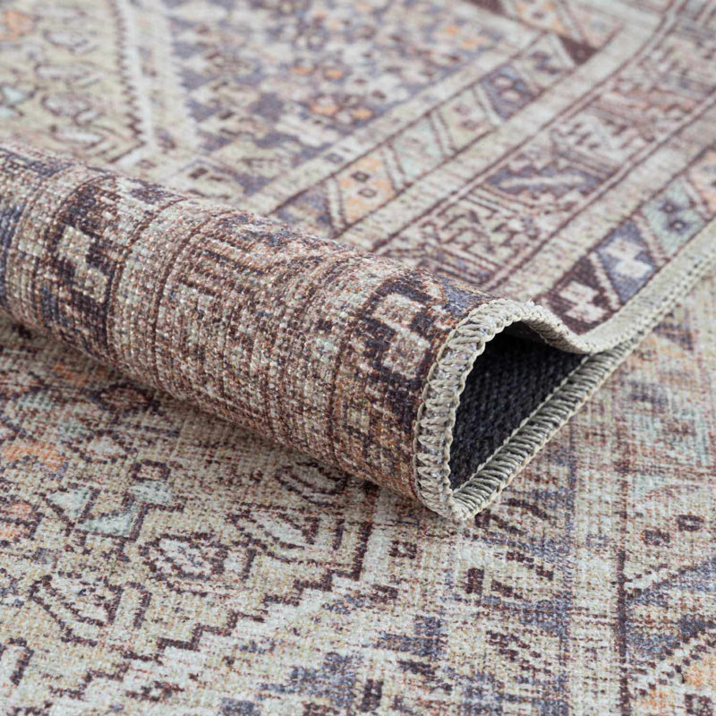 Lunagrace Washable Oriental Indoor Rug, Runner 2'7" x 7'10"