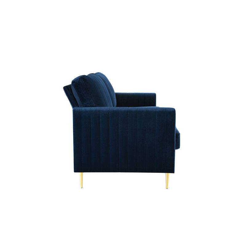Maricopa 2 - Piece Velvet Living Room Set, Dark Blue