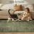 Vintage Tribal Cashmere Washable Dark Green Area Rug - Soft Oriental Distressed Design for Living Room, Bedroom, or Study Decor-1071624641
