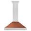 ZLINE 36 in. Convertible DuraSnow Stainless Range Hood with Copper Shell and Handle (KB4SNX-C-36)