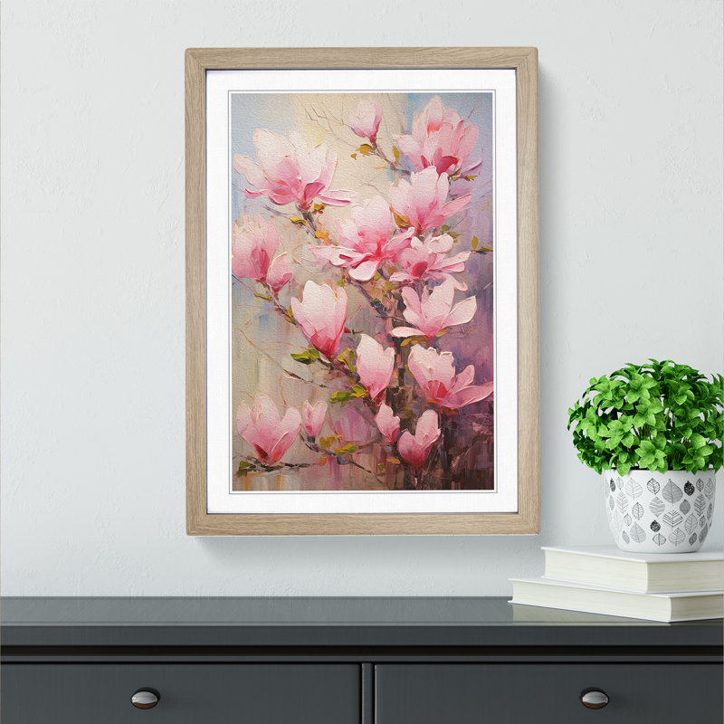 Single Picture Frame Print on Wood, Oak Framed, 46cm H x 34cm W