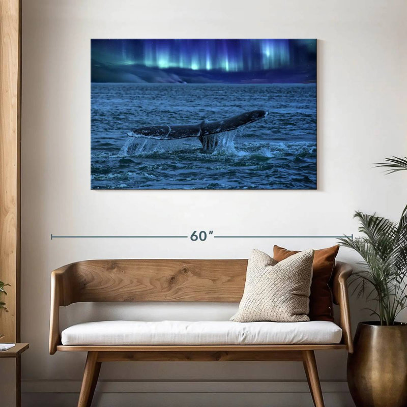 Brampt Aurora Borealis Whale Tail, 30" H x 45" W