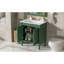 Armoire de meuble-lavabo 30 po avec lavabo en céramique 30 po, armoire de rangement avec portes à fermeture douce et pieds en bois massif-131097723