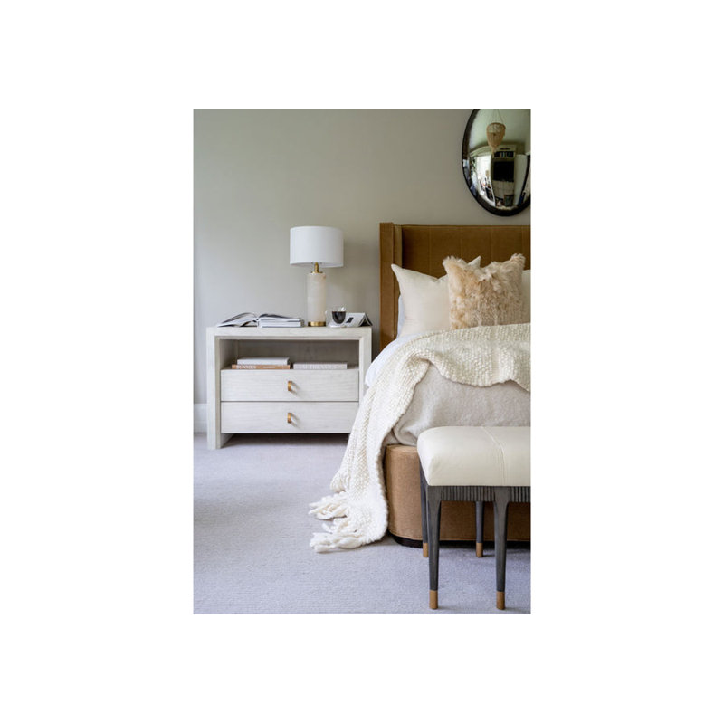 Millies 2 - Drawer Solid Wood Nightstand, Ivory