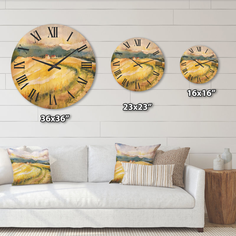 Horloge murale Fields of Tuscany, Grand