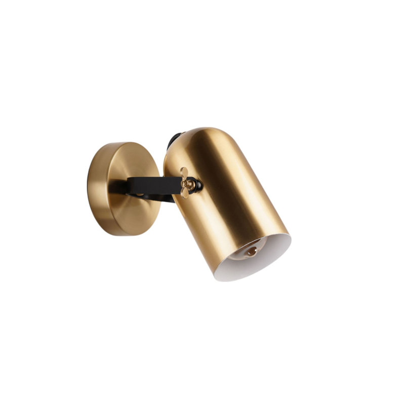 Gold Wall Lamp, Metal Body, 11 x 7.1 inches | E27 Socket, Max 40W | Elegant Design for Living Room & Bedroom | IP20 Rated, Stylish & Functional Lighting Fixture, Base Plate: 4.7 x 1.2 inches, Bulb Not Included