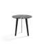 Burch Mid-Century 18.5 In. Round Grey Coffee Table With Tempered Glass Top