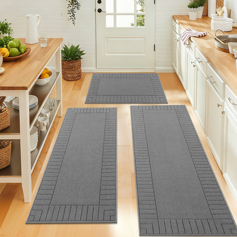 Kitchen Rugs Set, Gray