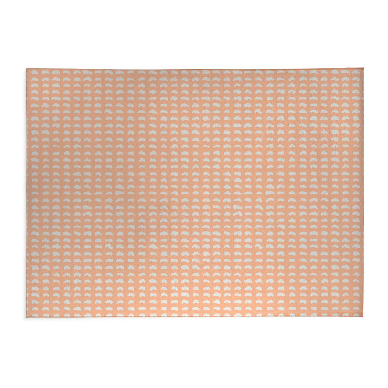 Tapis de cuisine anti-dérapant léger Gio, Rectangulaire 3 pi x 5 pi, Pêche
