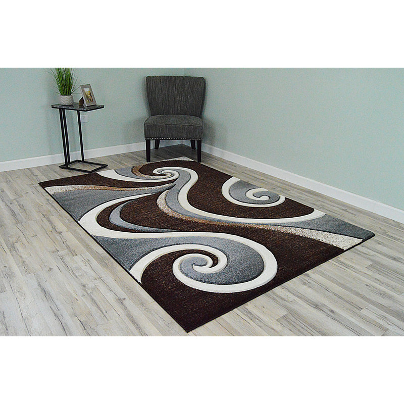Mccampbell Abstract Indoor Rug, Rectangle 5'3" x 7'6"