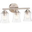 3-Light Dimmable Brushed Nickel Vanity Light