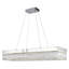 Lustre 4 lumières DEL chrome avec détails en cristal transparent-70721543