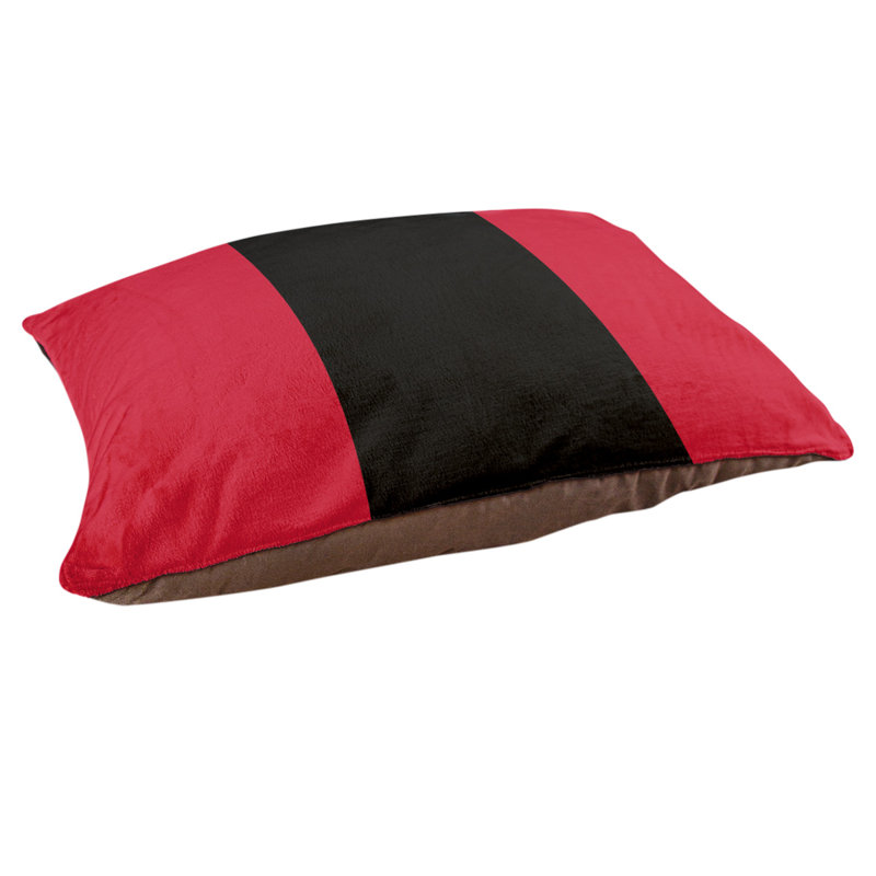 Coussin Washington, Grand (l 40 po x P 30 po x H 14 po), Rouge/noir