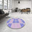 Tapis mauve/bleu à motifs-896377372