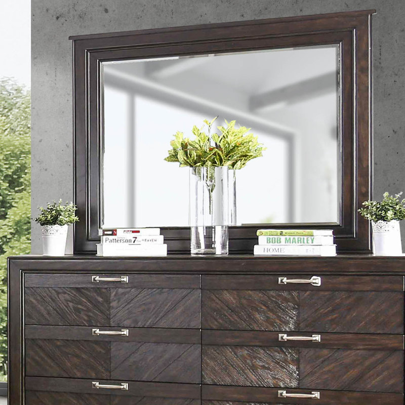 Commode double 6 tiroirs avec miroir Elcie