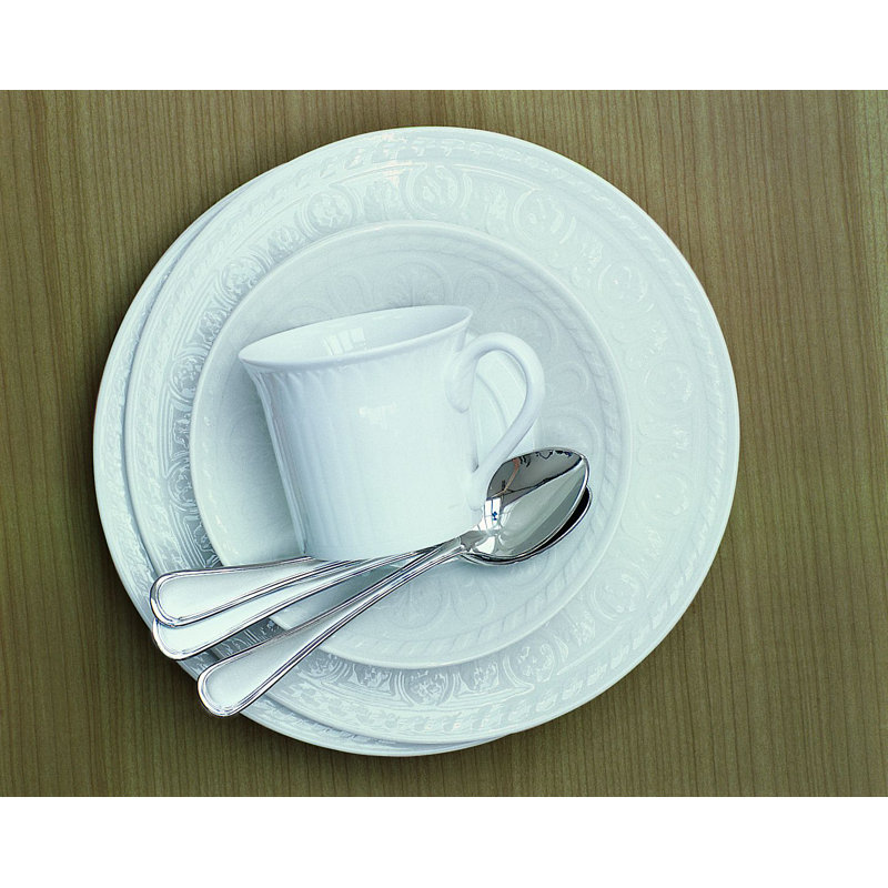 Cellini White Porcelain 24-Piece Dinnerware Set, Service for 6