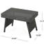 Table d'appoint Pe en gris et fer, 24 po x 16 po x 15,75 po, sans assemblage pour une utilisation facile grise, l 24 po x P 16 po H 15,75 po, cadre en fer, installation facile