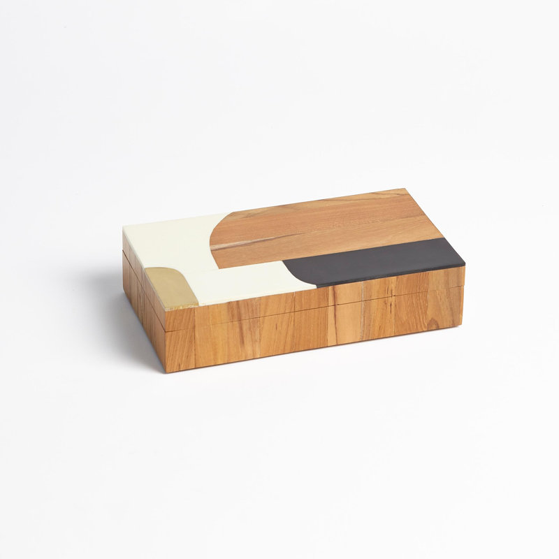 Satia Handmade Decorative Box, 2.25" H x 9" W x 5.25" D
