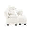 Salon en forme de U - 4 en chenille blanc doux avec 2 repose-pieds pour diverses exigences-1467916369-1467916373