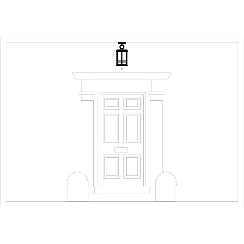 Wilburn One Light Outdoor Pendant Lantern from Generation Lighting , Antique Bronze, No