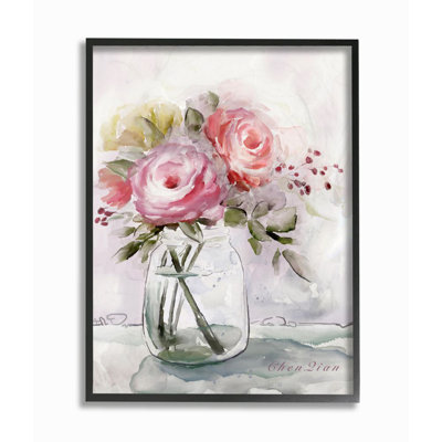 «Flower Jar Pink Green», reproduction d'art