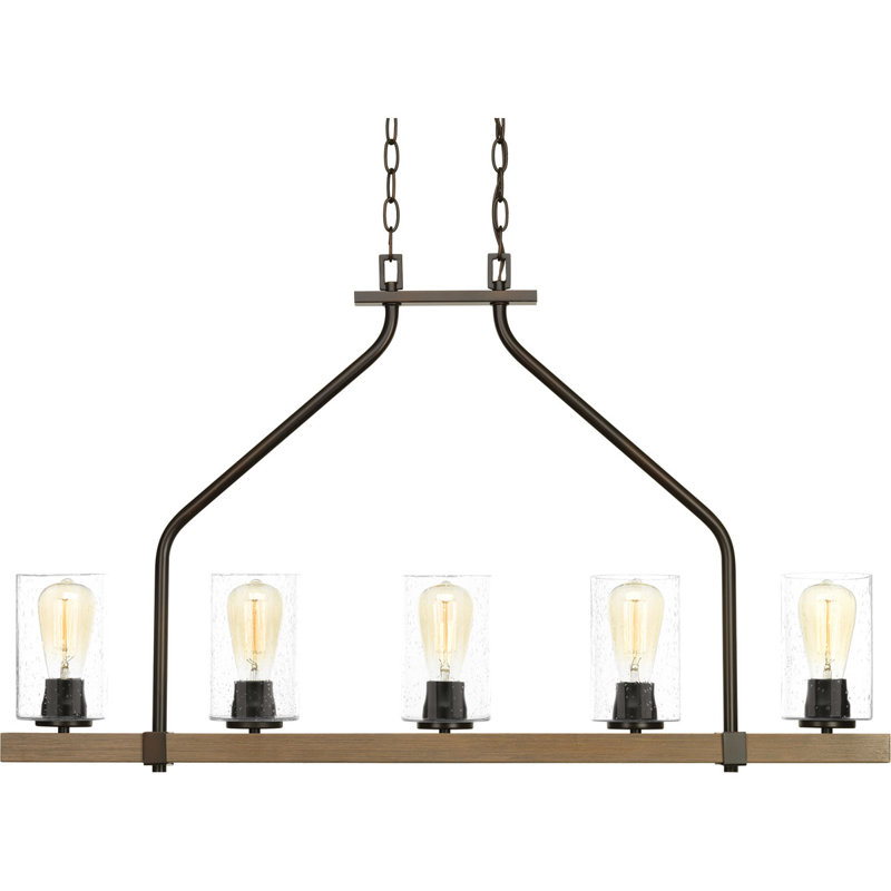 Luminaire suspendu linéaire à 5 lumières Alynda