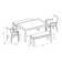 Suffern 6 - Person Wicker Patio Dining Set with Rectangular Table