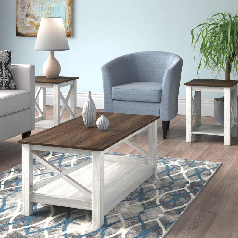 Velda 3 - Piece Living Room Table Set, Brown