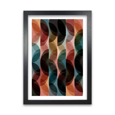Blue Colourful Abstract A - Print on Canvas