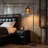 Gothic Floor Lamp With Laser-Cut Lampshade, 67 Inch Black Arc Standing Lamp With Foot Switch, LED Modern Farmhouse Lighting For Living Room & Bedroom Decor