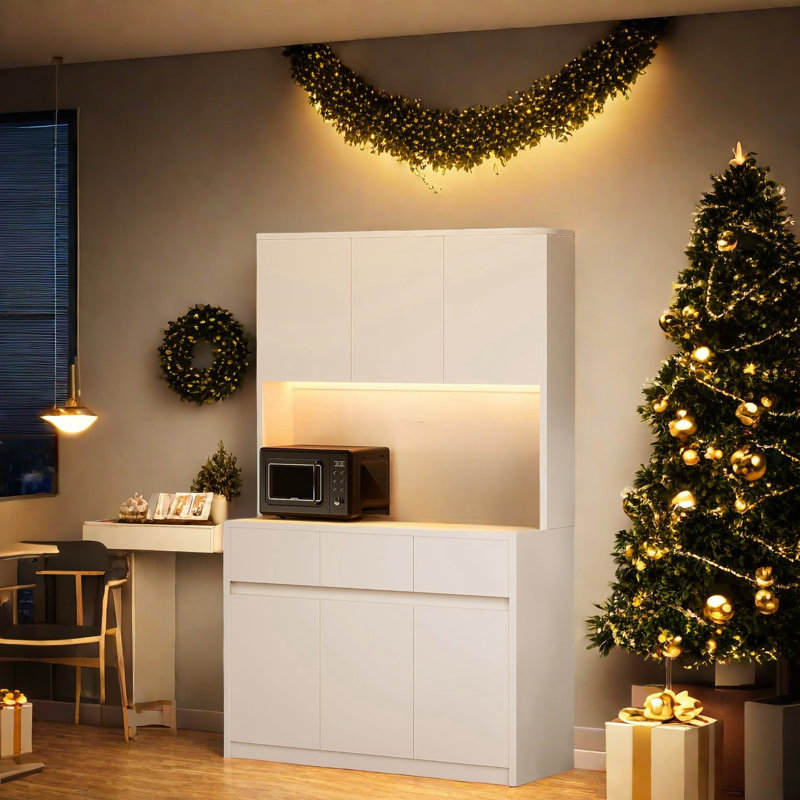 178.1cm Kitchen Pantry, White