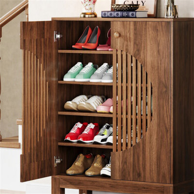 20-Pair Shoe Cabinet, Stylish Shoe Rack Organizer With Doors