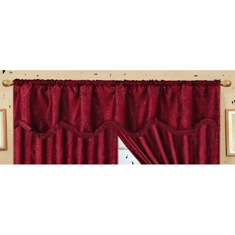 Deshawnna Room Darkening Curtain Pair, 228cm W x 274cm D, Burgundy