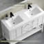 Ensemble de meuble-lavabo double 48 po avec 2 tiroirs et portes Farmhouse-181923102
