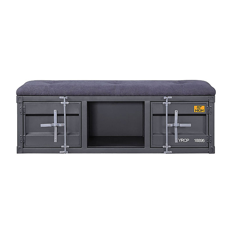 Banc de rangement en bronze industriel