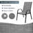 7-Piece Outdoor Patio Dining Set, 2-In-1 Fire Pit Dining Table & 6 Stackable Chairs