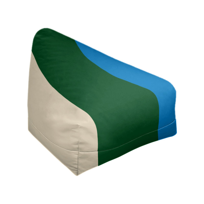 Fauteuil à billes Washington, 27 po x 27 po x 30 po, Crème ville / vert belle terre / bleu Grands Lacs