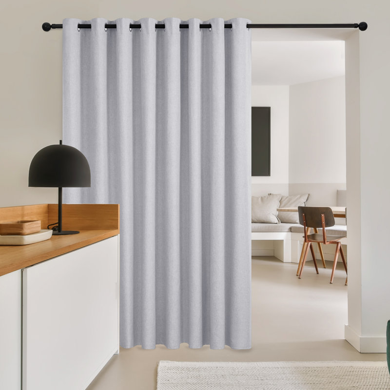 Marcarthur Blackout Curtain Single Panel, 100" W x 95" L, Light Gray